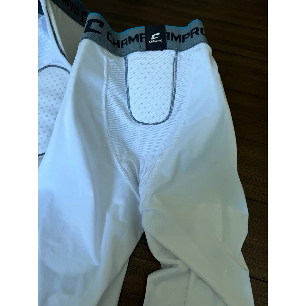 Champro Tri-Flex Football Padded Compression Pads Adult XL White 2 Pack